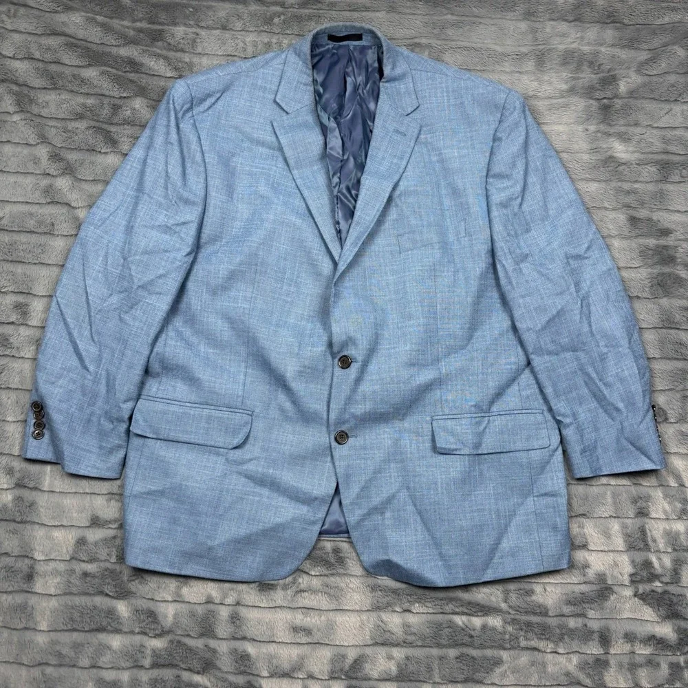Lauren Ralph Lauren Mens 48R Light Blue Two Button Blazer Sport Coat 9471